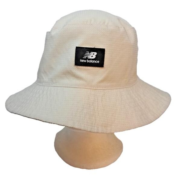 New Balance Green & Cream Bucket Hat Golf Fashion Sun Hat EUC - Picture 2 of 4